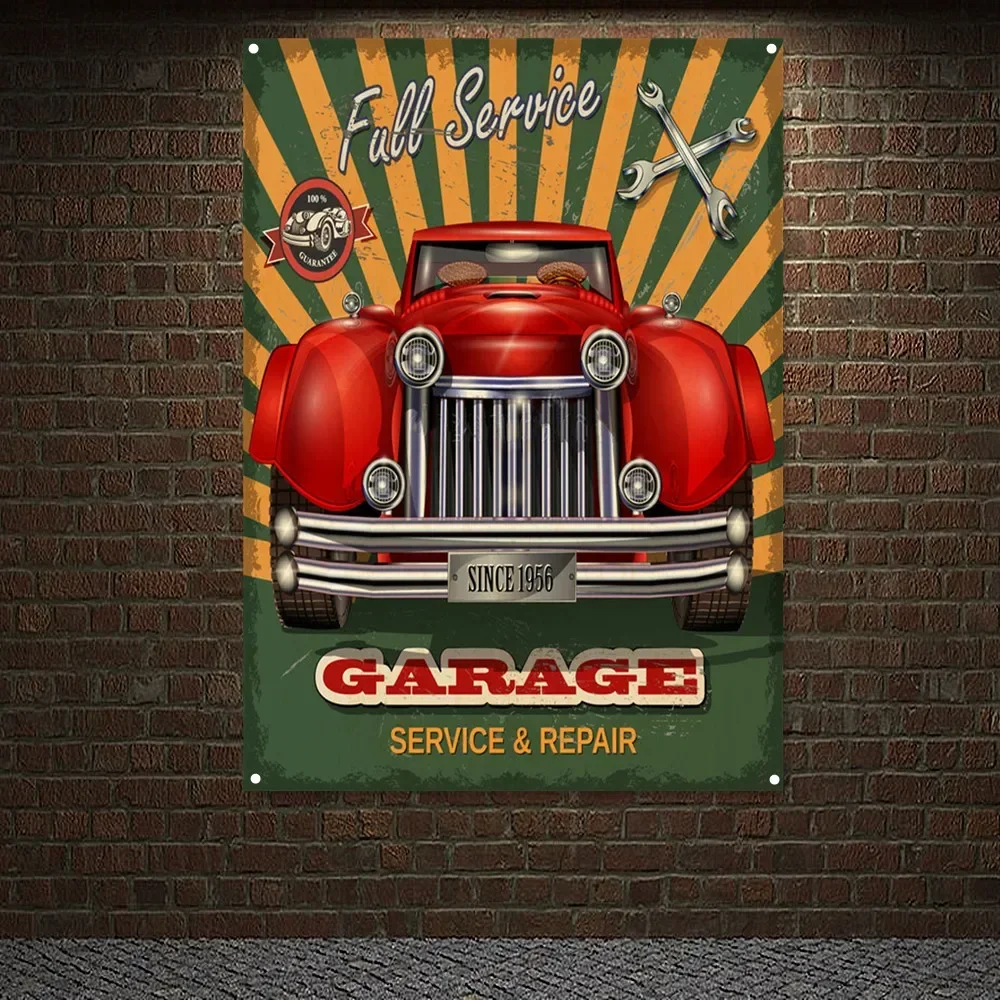 Vintage CAR Garage SERVICE & R - Auto Repair Shop Banners avaliação e preço