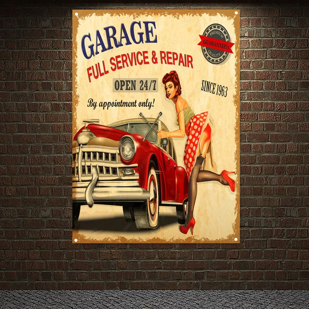 Vintage CAR Full SERVICE & REP - Auto Repair Shop Banners avaliação e preço