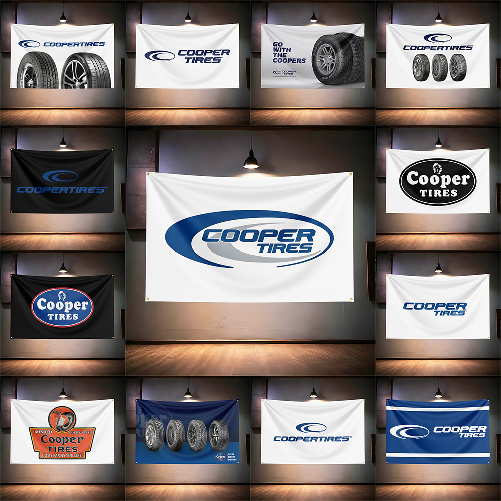 Coop-ers Tires Flag 3x5ft 90x1 - Auto Repair Shop Banners avaliação e preço