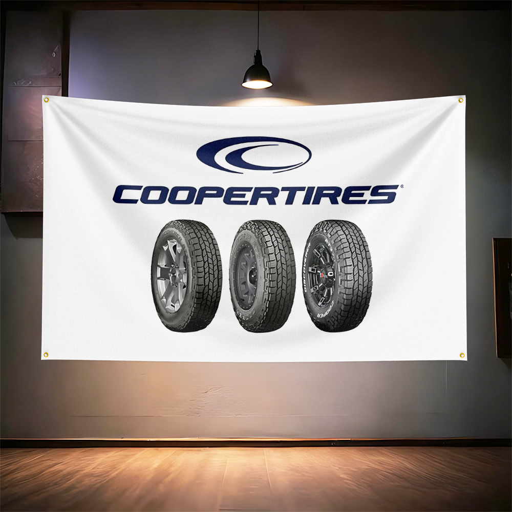 Coop-ers Tires Flag 3x5ft 90x1 - Auto Repair Shop Banners avaliação e preço