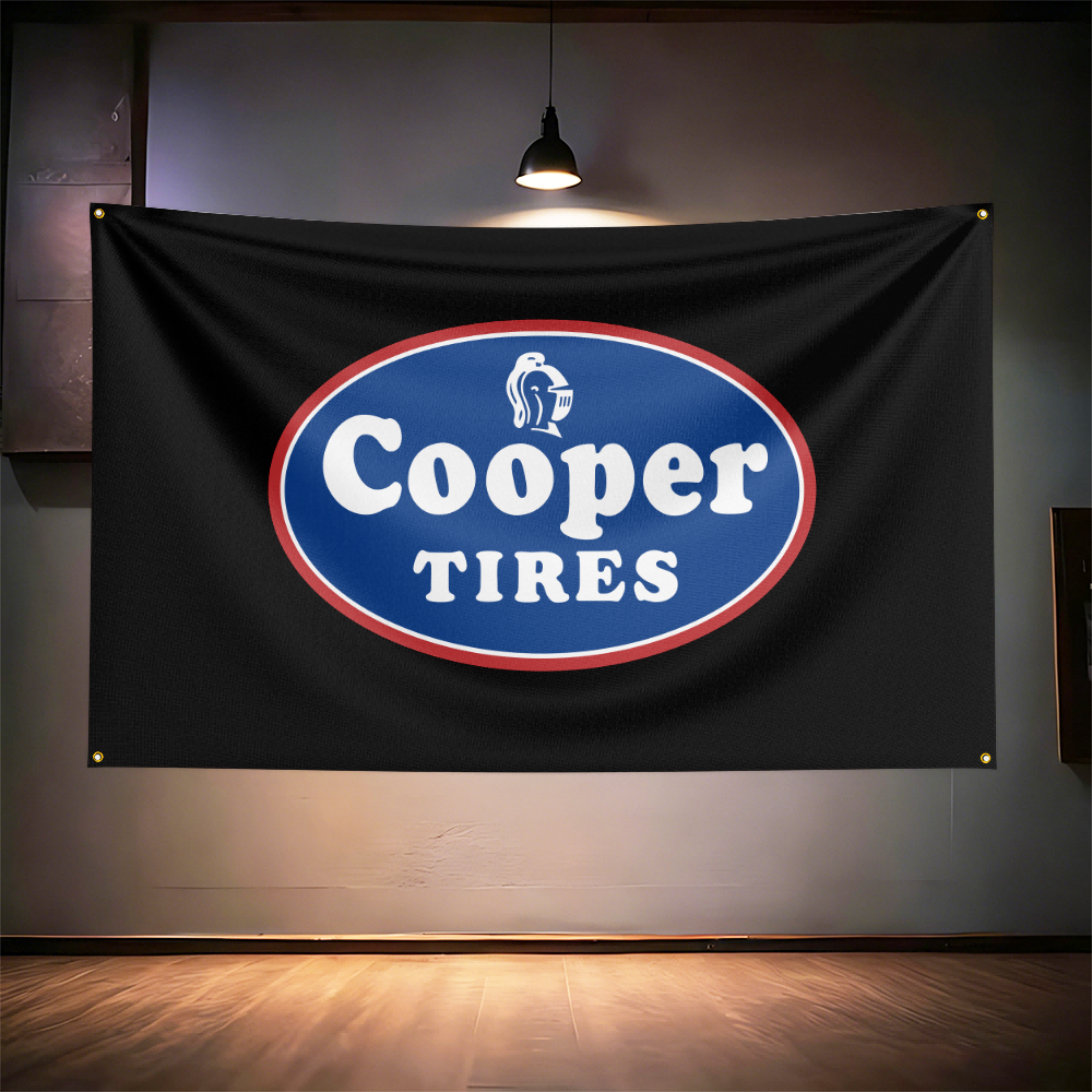 Coop-ers Tires Flag 3x5ft 90x1 - Auto Repair Shop Banners avaliação e preço
