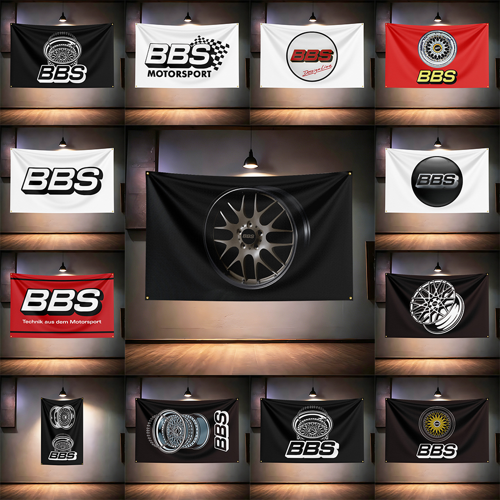 B-B-Ss Wheel Fans Flag 3x5ft 9 - Auto Repair Shop Banners avaliação e preço