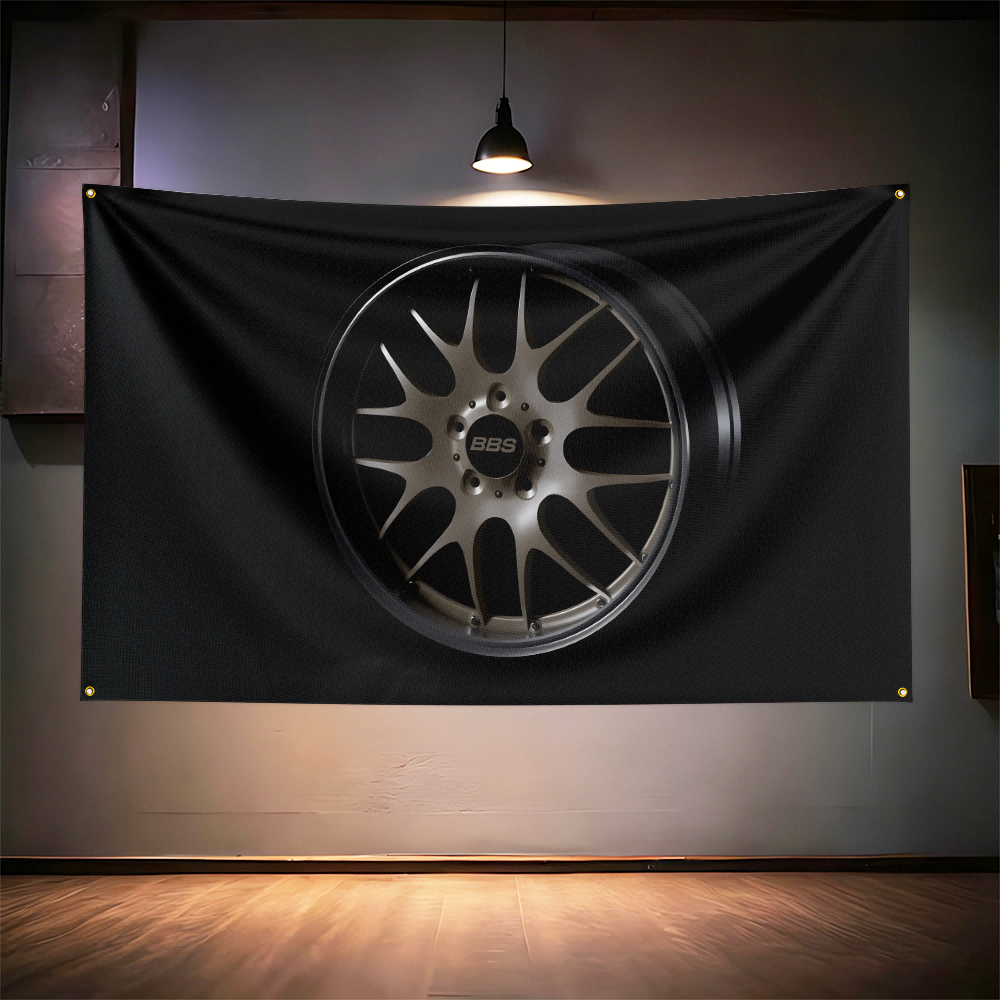 B-B-Ss Wheel Fans Flag 3x5ft 9 - Auto Repair Shop Banners avaliação e preço