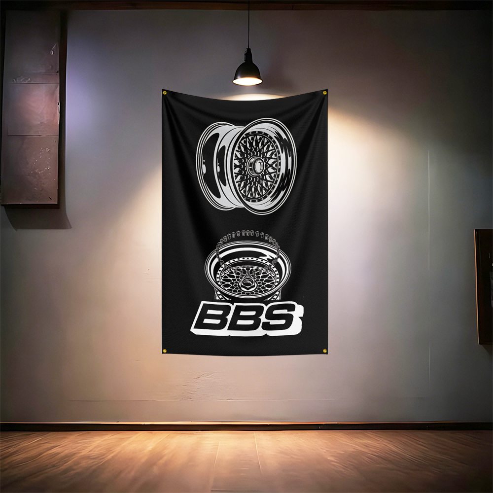 B-B-Ss Wheel Fans Flag 3x5ft 9 - Auto Repair Shop Banners avaliação e preço