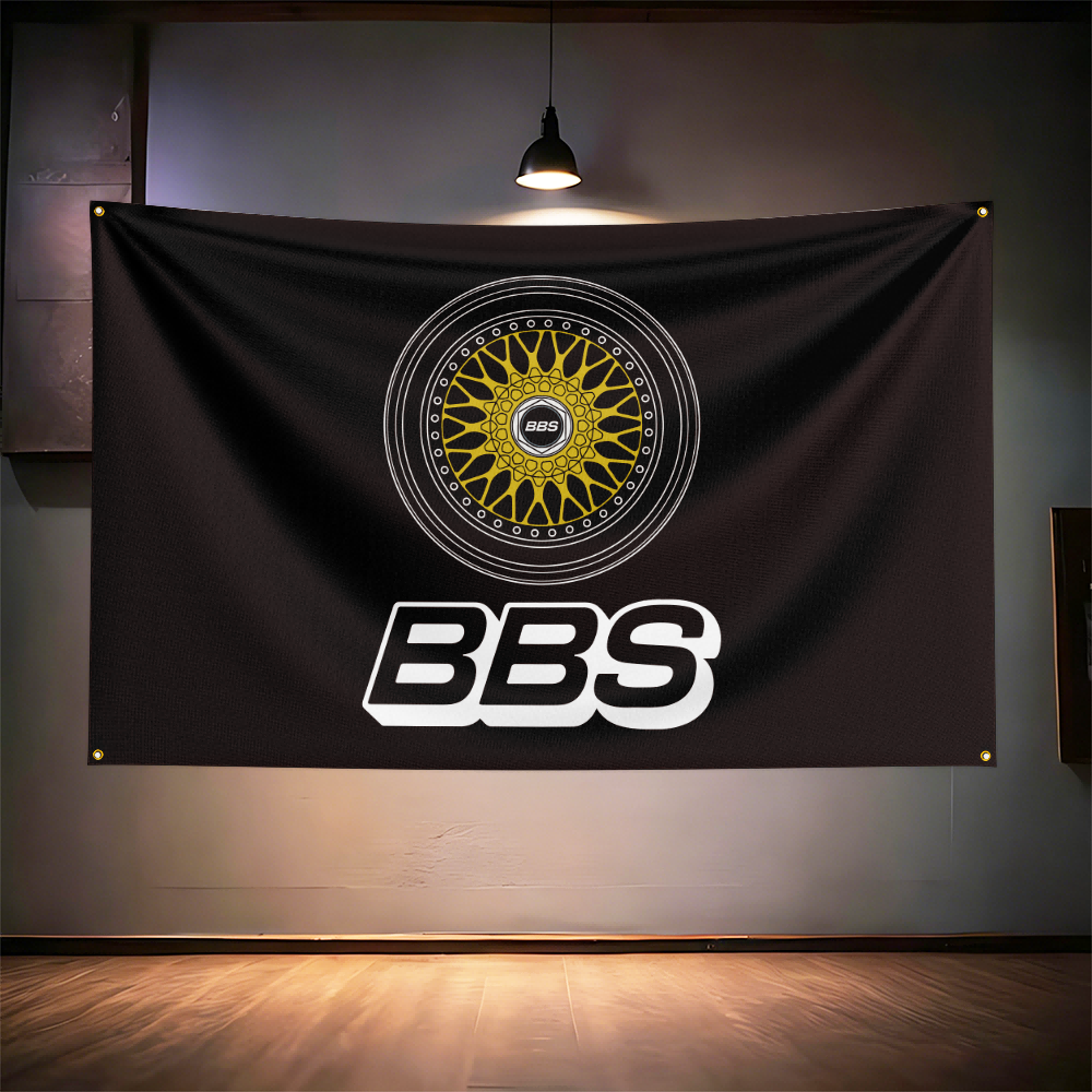 B-B-Ss Wheel Fans Flag 3x5ft 9 - Auto Repair Shop Banners avaliação e preço